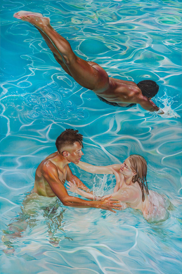 Lisse Declercq All in, 2023 Oil on linen / Óleo sobre lino 300 x 200 cm 118 1/8 x 78 3/4 in