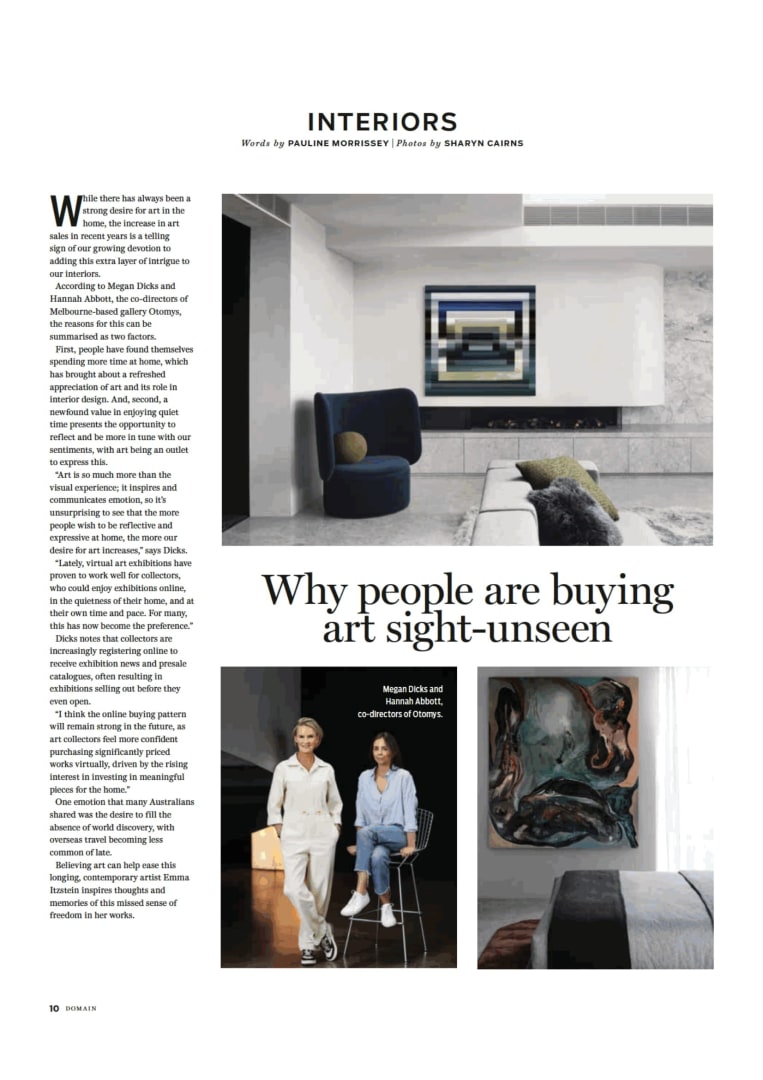 Domain Magazine: Why People Are Buying Art Sign-Unseen