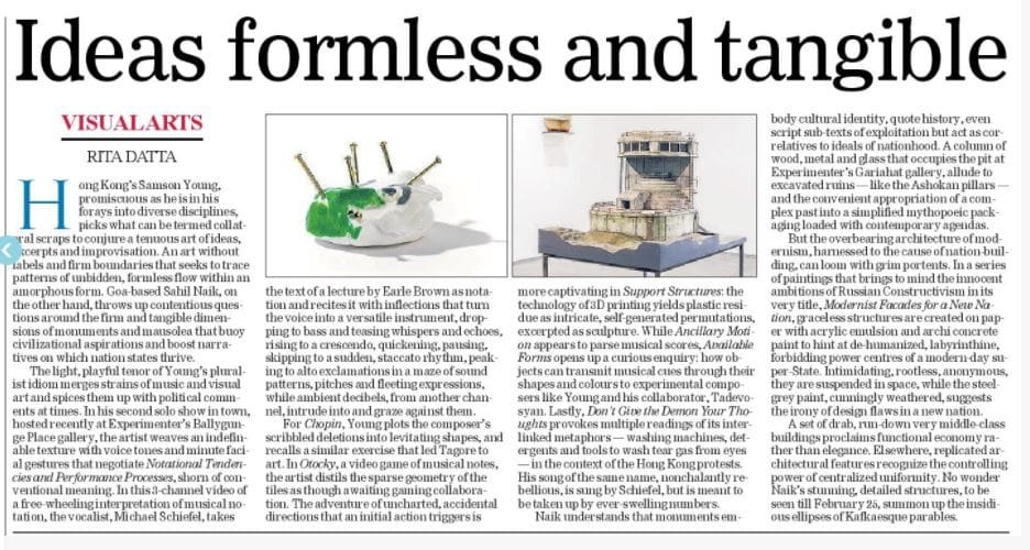 The Telegraph, Calcutta: Ideas formless and tangible