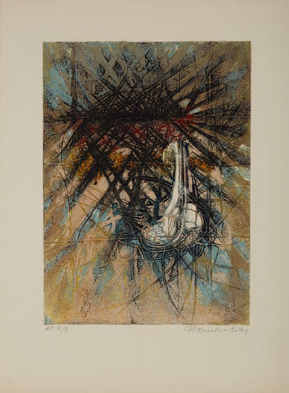 Indian Express, Indulge: Late artist Krishna Reddy's exhibition at Kolkata's Experimenter gallery is a quest for a new f