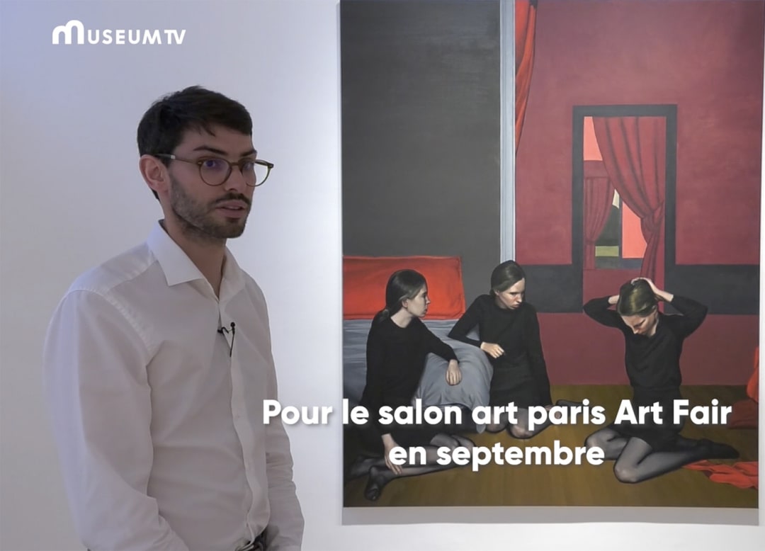Francois Malingrey, Les trois filles dans le salon, œuvre presentee par Jonathan Roze pour Art Paris Art Fair 2021