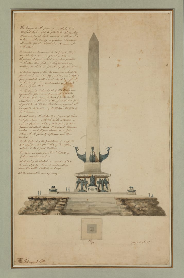 CHARLES HEATHCOTE TATHAM (LONDON, 1772-1842), DESIGN FOR A NAVAL MONUMENT (FOR LONDON)