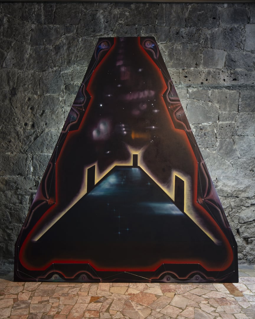 Carolina Fusilier Paisajes II, 2025 Oil on canvas 240 x 216 cm x 3.3 cm (94.4 x 85 x 1.1 in)