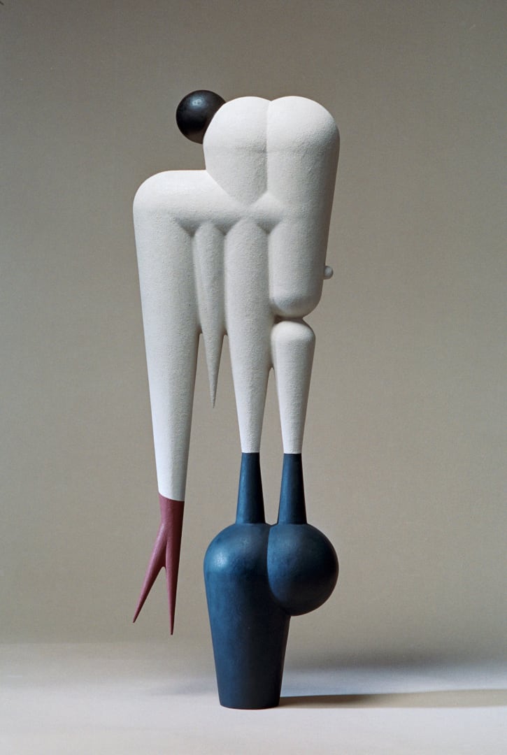 Mote of Dust, 2022, Wood and pigmented plaster, 78 x 26 x 12 cm