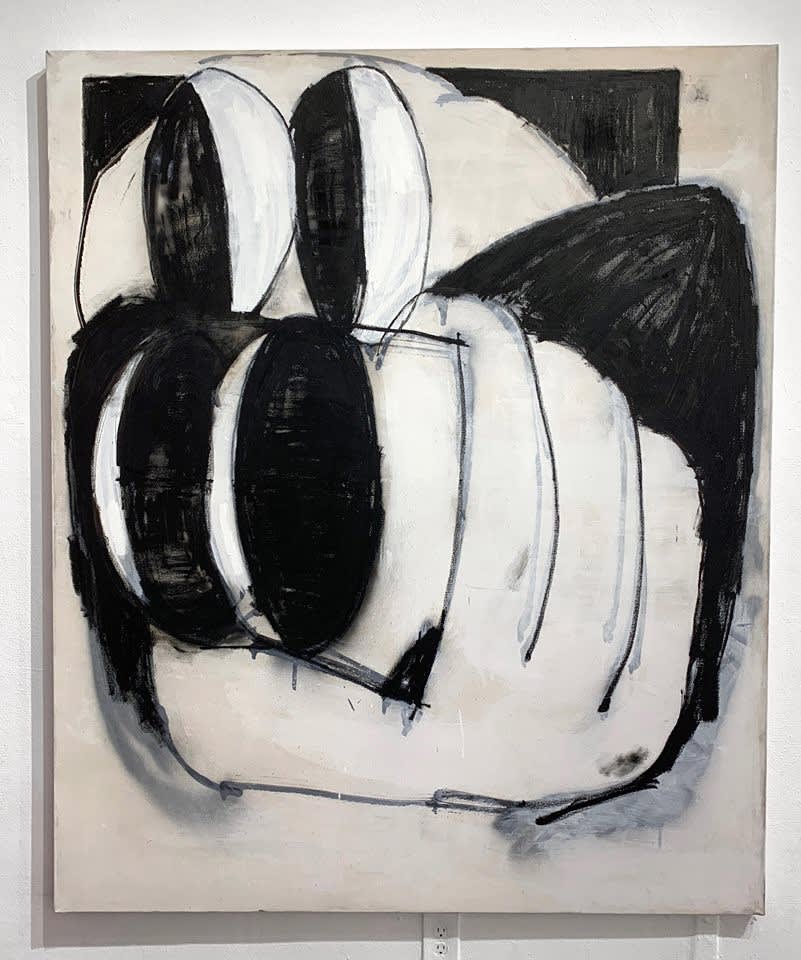 black and white painting by Erik Bender