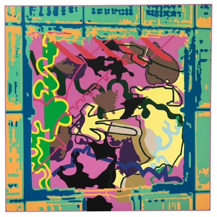 Alexandra Seiler, Outta Here, 2018 acrylic on panel 30 x 30 inches 76.2 x 76.2 cm