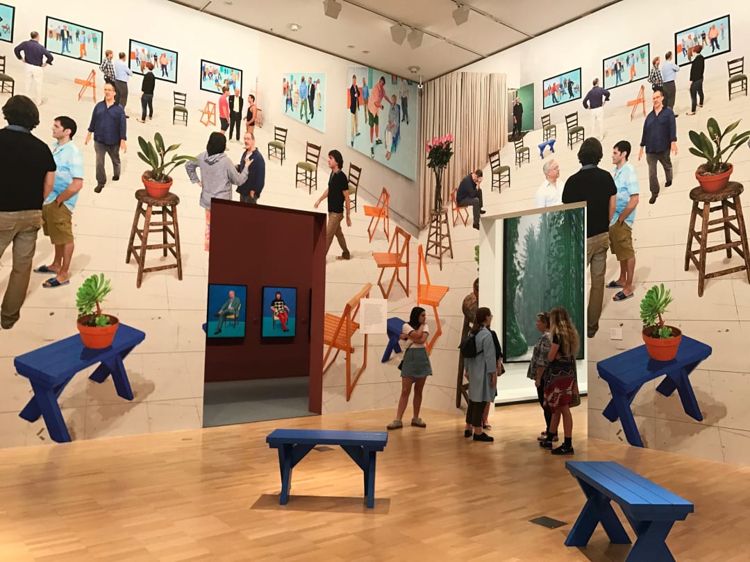 David Hockney, NGV Exhibition Photo by Allan Henderson is licensed under CC BY 2.0. Photo taken on December 1, 2016