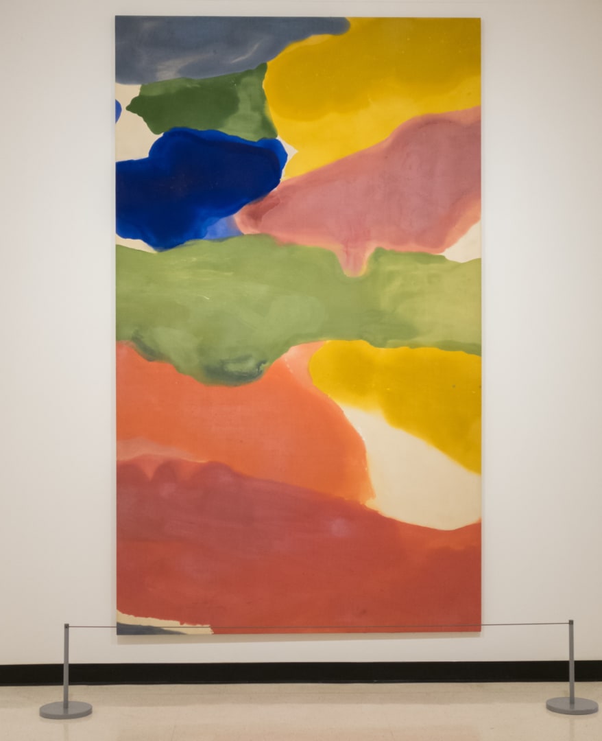 Tutti-Fruitti, 1966 Artwork Details Materials acrylic on canvas Measurements overall: 116 3/4 x 69 inches (296.55 x 175.26 cm) Collection Buffalo AKG Art Museum, "Tutti-Fruitti, by Helen Frankenthaler, 1966." by smallcurio is licensed under CC BY 2.0.