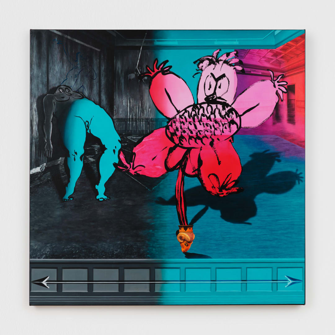 Ebecho Muslimova, Fatebe Io Stalled, 2024, Oil on canvas, 72 x 72 in. Image: Magenta Plains.