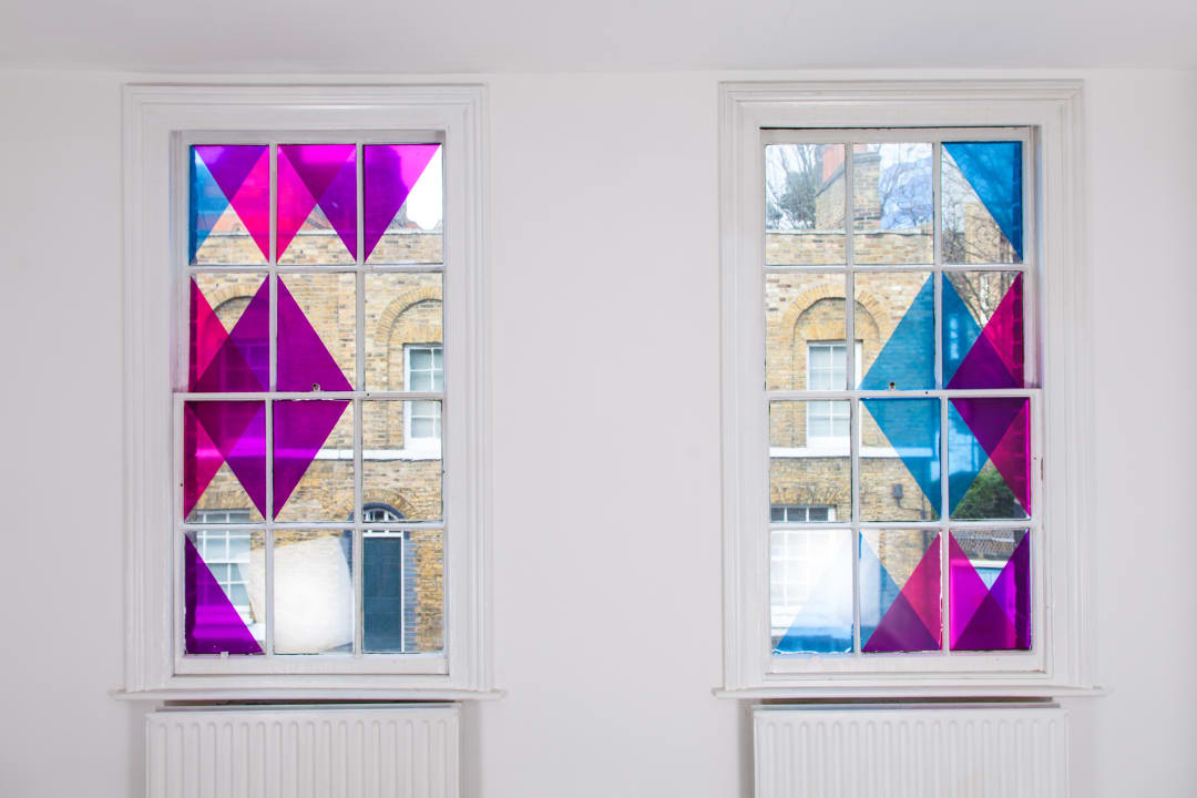 Fiona Grady Mancini Moments 2018 Hand Cut Vinyl Window Installation, Photo: Dean Brannagn | Dateagleart