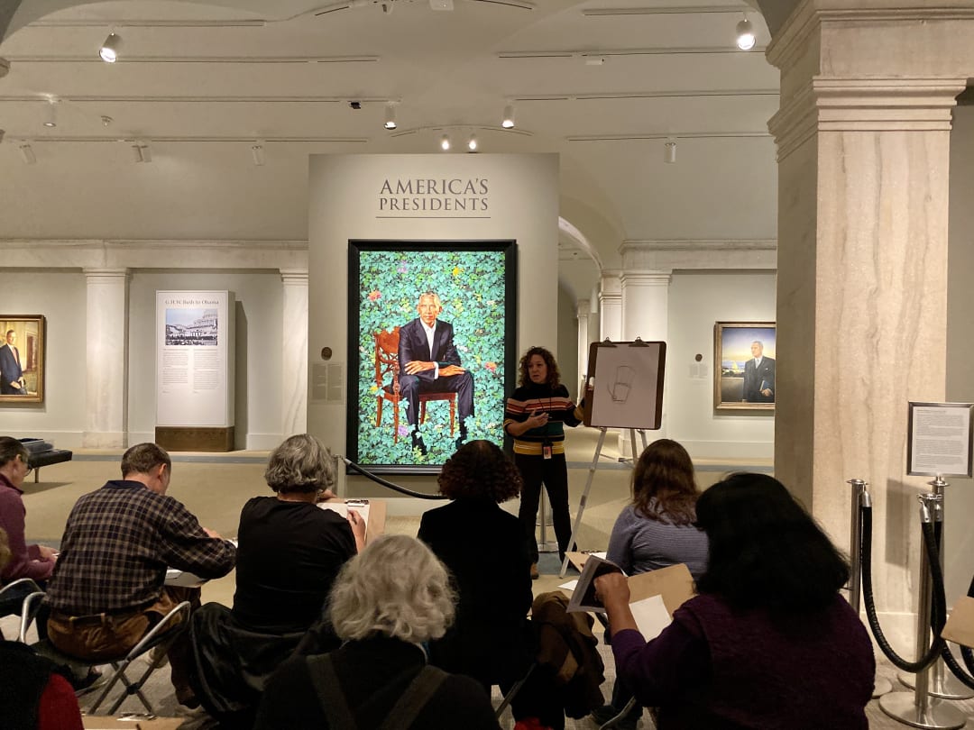 Smithsonian - Lecture & Workshop, In gallery lecutre and workshop