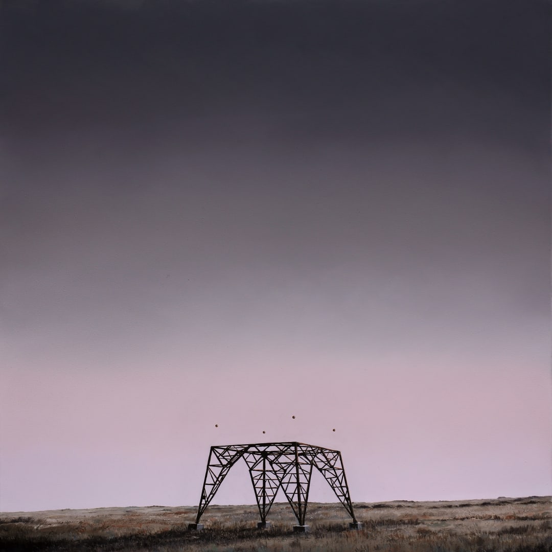 Wojtek Klimek, Steppe, 2023, Öl auf Leinwand, 90 x 90 cm