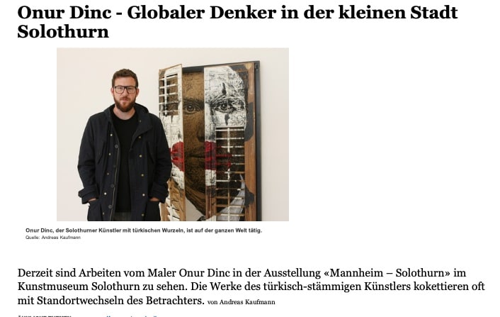 Onur Dinc ­ Globaler Denker in der kleinen Stadt Solothurn