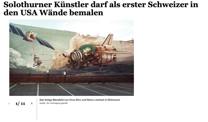 Solothurner Künstler darf als erster Schweizer in den USA Wände bemalen