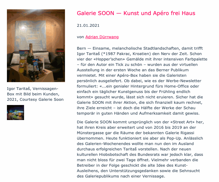 Kunstbulletin online / Artlog