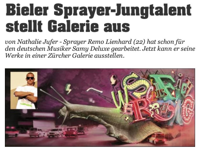 Bieler Sprayer Jungtalent stellt in Galerie aus