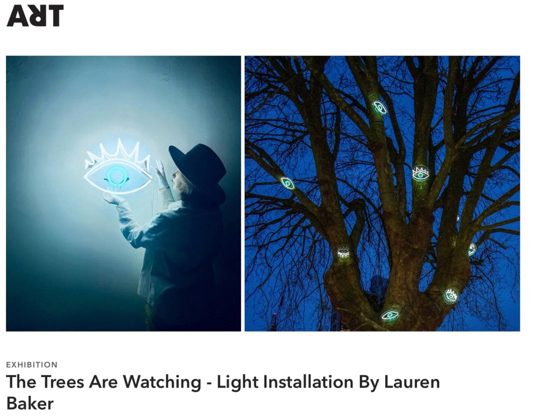 The Trees Are Watching - a Light installation at The Arc, London