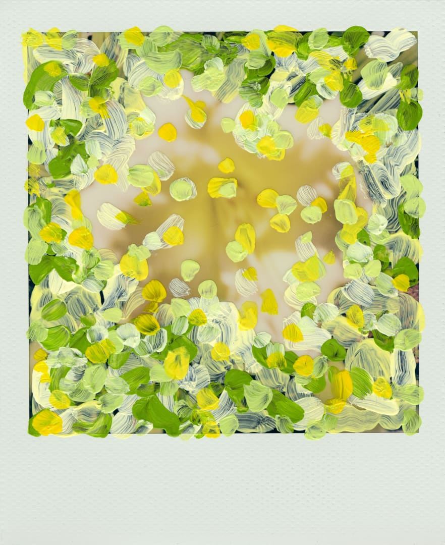 Michael De Feo, Untitled, 2020, Acrylic on Polaroid