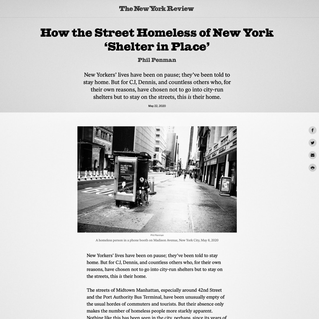 THE NEW YORK REVIEW OF BOOKS: SHELTERING IN PLACE