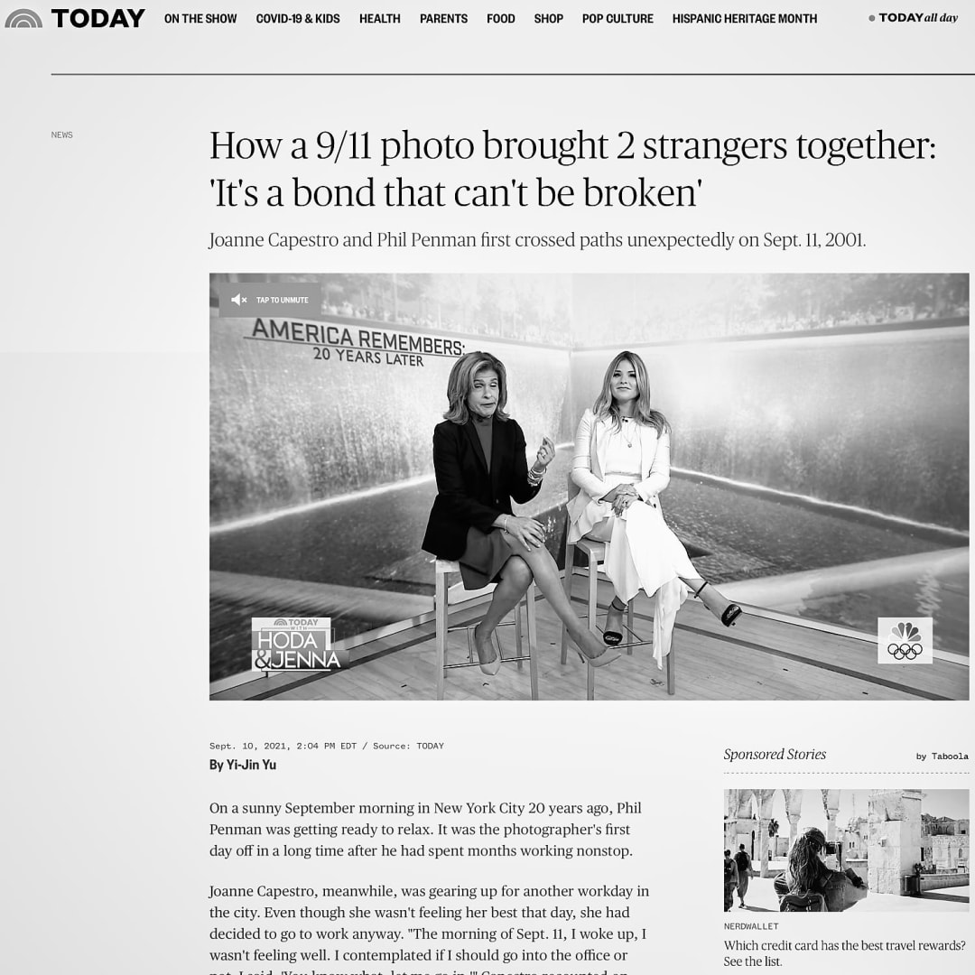 NBC TODAY SHOW : How a 9/11 photo brought 2 strangers together: 'It's a bond that can't be broken'
