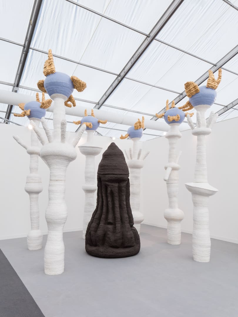 Nicholas Pope Yahweh and the Seraphim, 1995 Glazed and lustred ceramic 7 Parts: max 430 cm