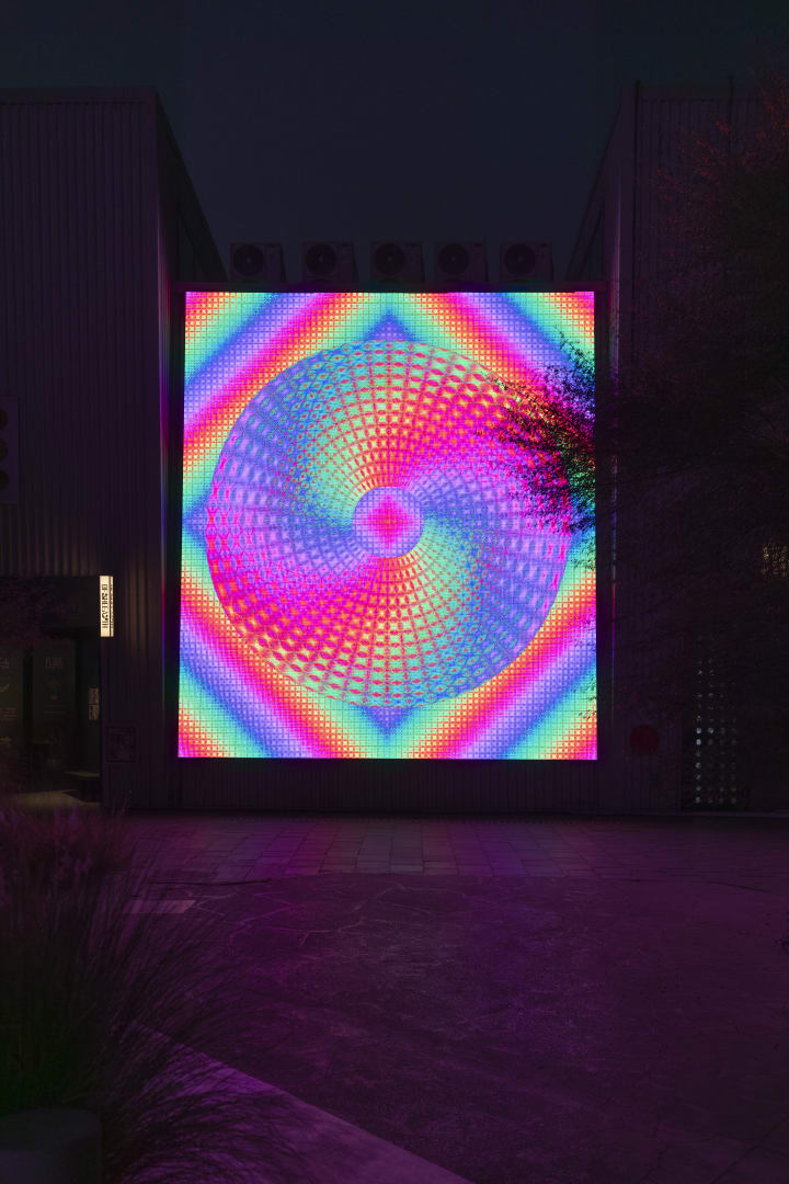 Installation View, Nima Nabavi, CHRONOCHROMA (THE FUTURE), 2025, Digital Animation