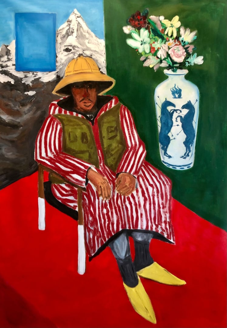 Anuar Khalifi, Safi Safari, 2021, Acrylic on canvas 119.5 x 170 cm