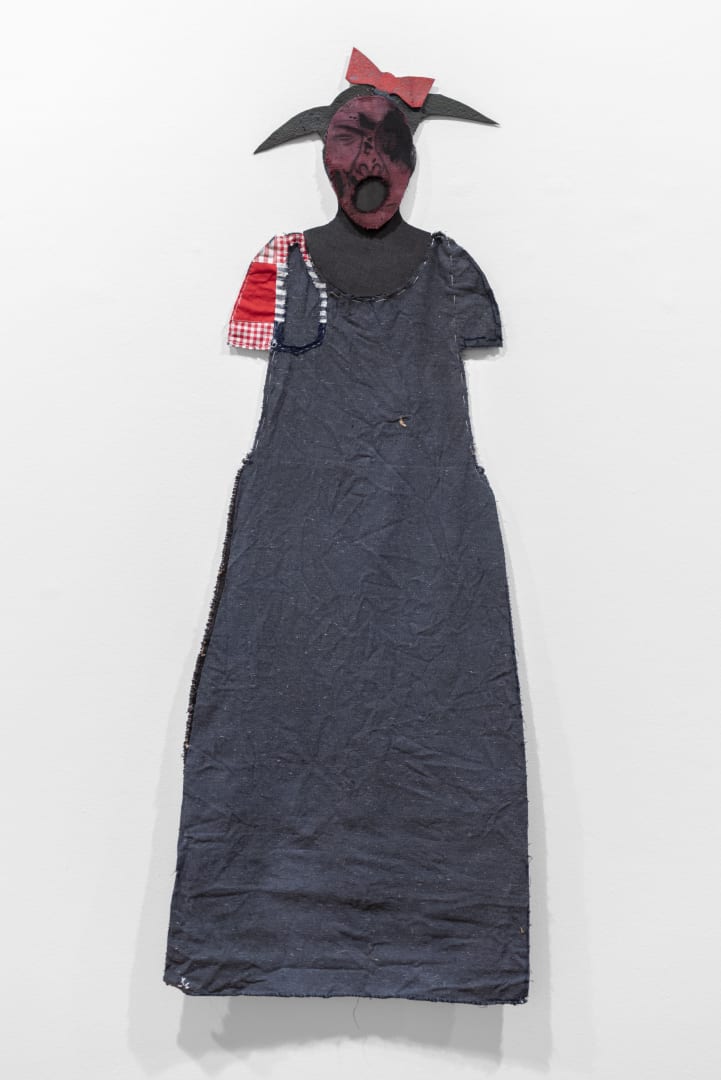 Alicia Henry, "Untitled", 2019-2020, mixed media (acrylic, felt, cotton, linen, thread, and dye), 121.9 x 61 cm. Courtesy of the artist and Tiwani Contemporary