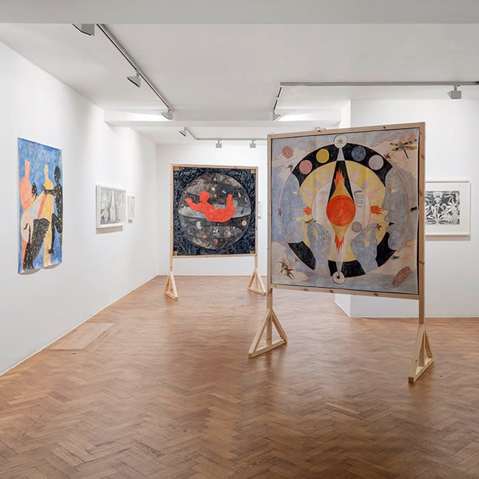 Installation view of Leo Robinson, Theories for Cosmic Joy