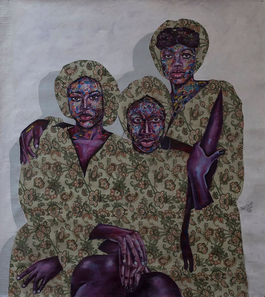 The Three Damsels (2020), 124x147cm