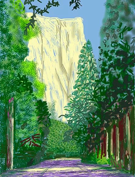 Yosemite II, October 16th 2011, iPad drawing © David Hockney