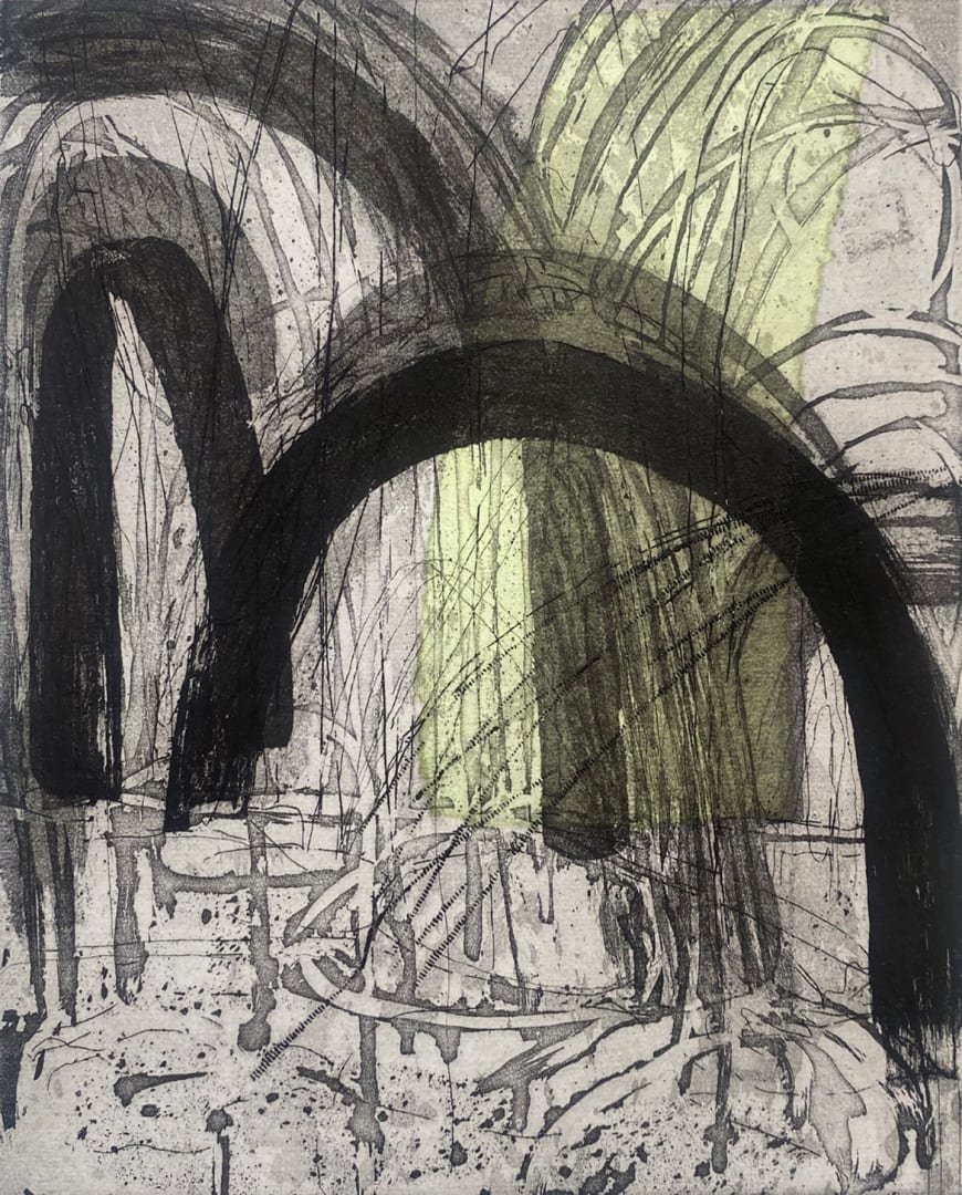 Sandra Daniels, 'Power Fountains', Chine collé aquatint sugar lift
