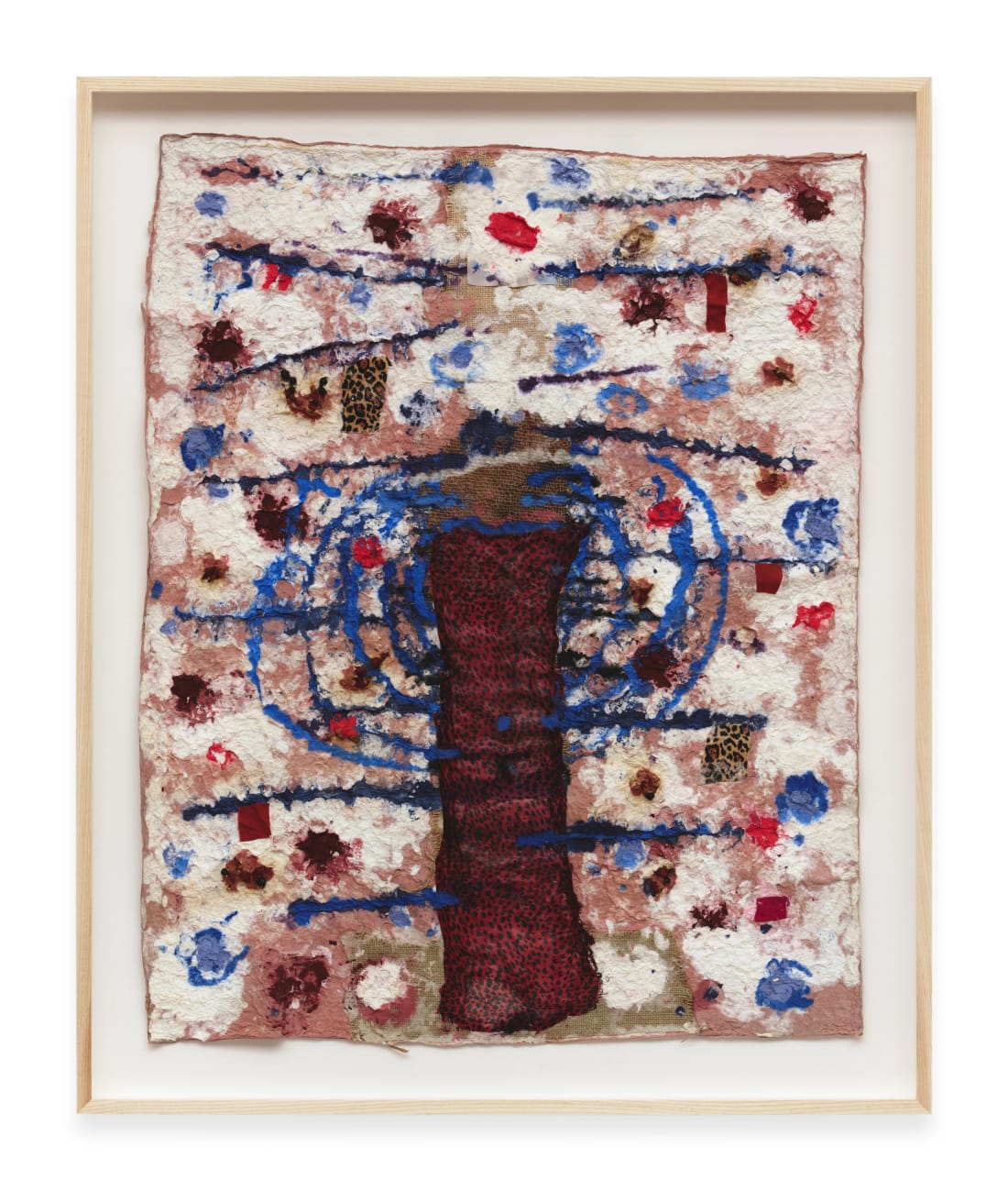 Ancient Radar, 2013 Paper pulp with berries, fabric and dried flowers on burlap 87.63 x 69.85 cm (34.5 x 27.5...