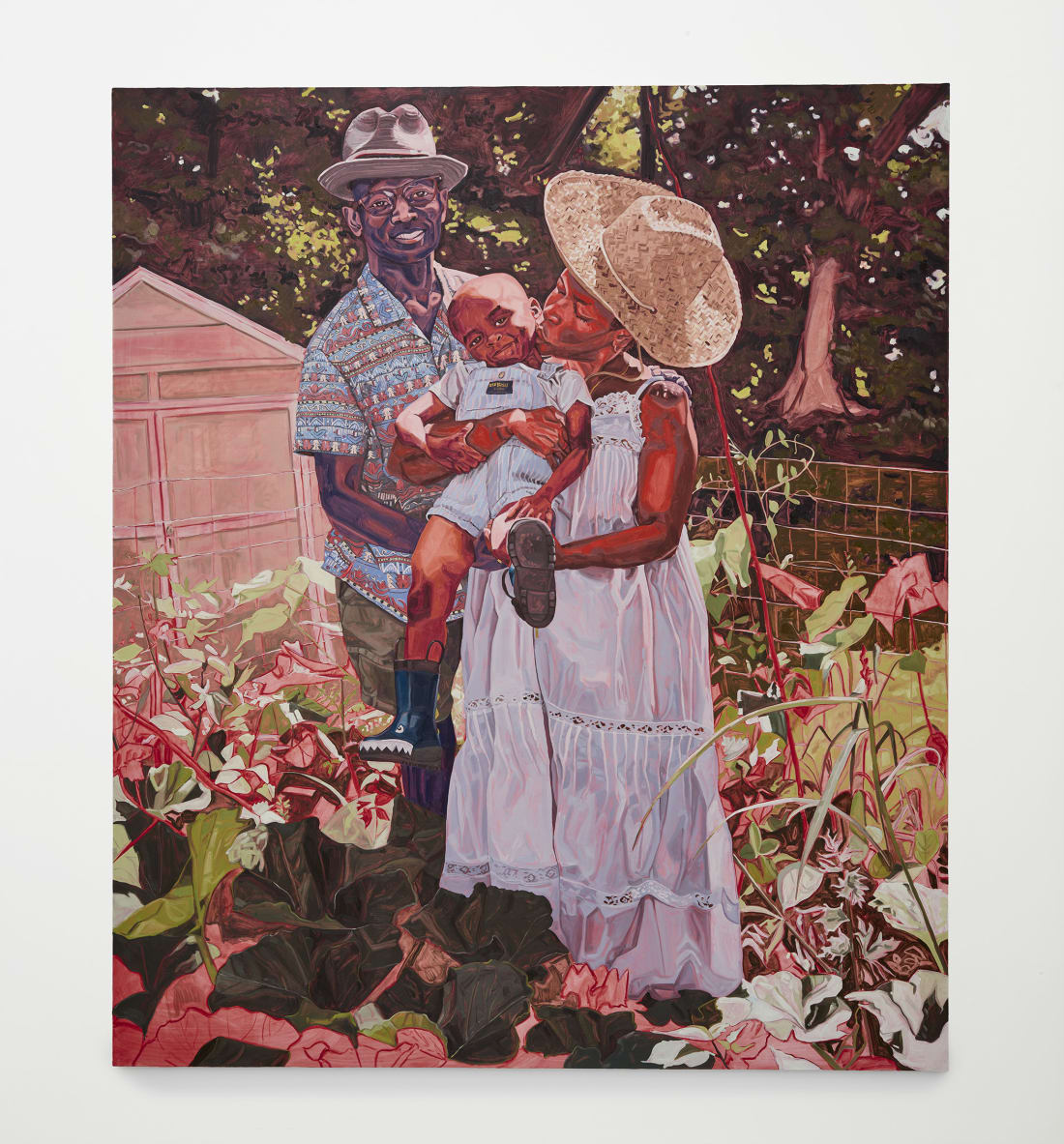 Jordan Casteel, Naima's Gift (Deon, Kym and Noah), 2023