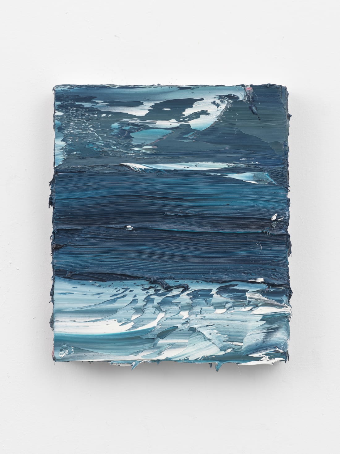 Jason Martin, Untitled (Caribbean blue / Titanium white), 2020