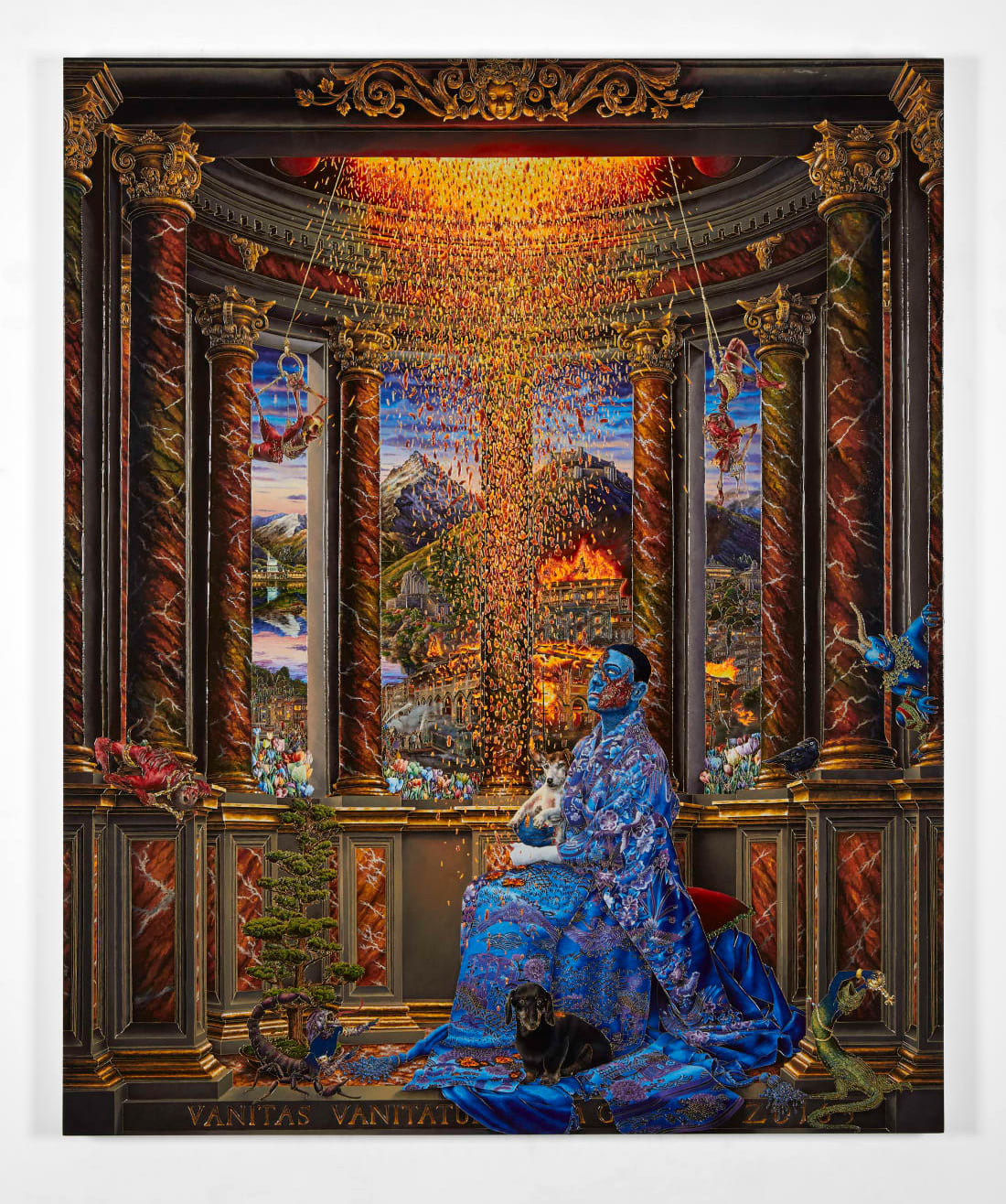 Raqib Shaw, Kashmir Danae (After Gossaert), 2017