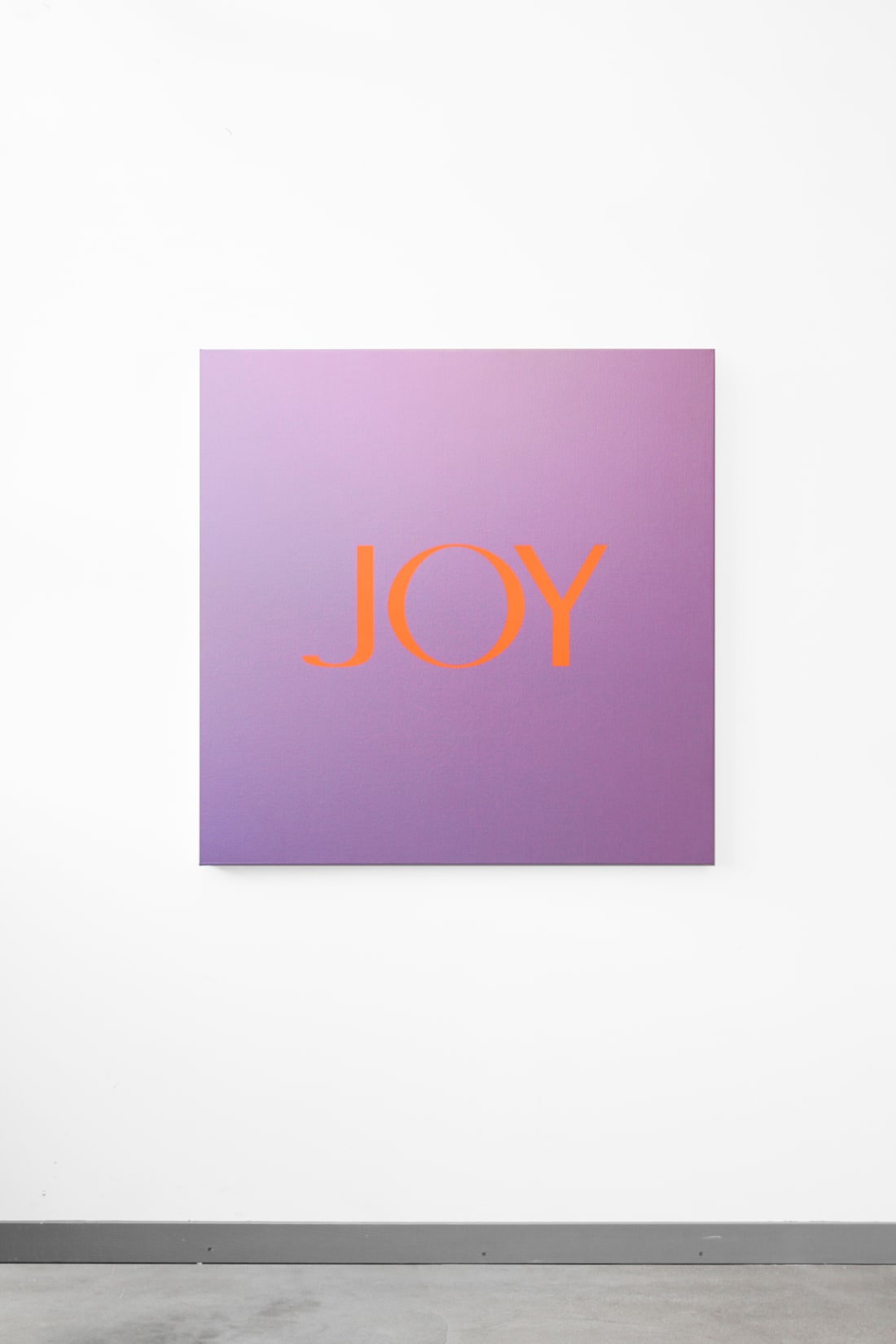 Sylvie Fleury, JOY (Metallic Purple and Orange Fluorescent), 2020