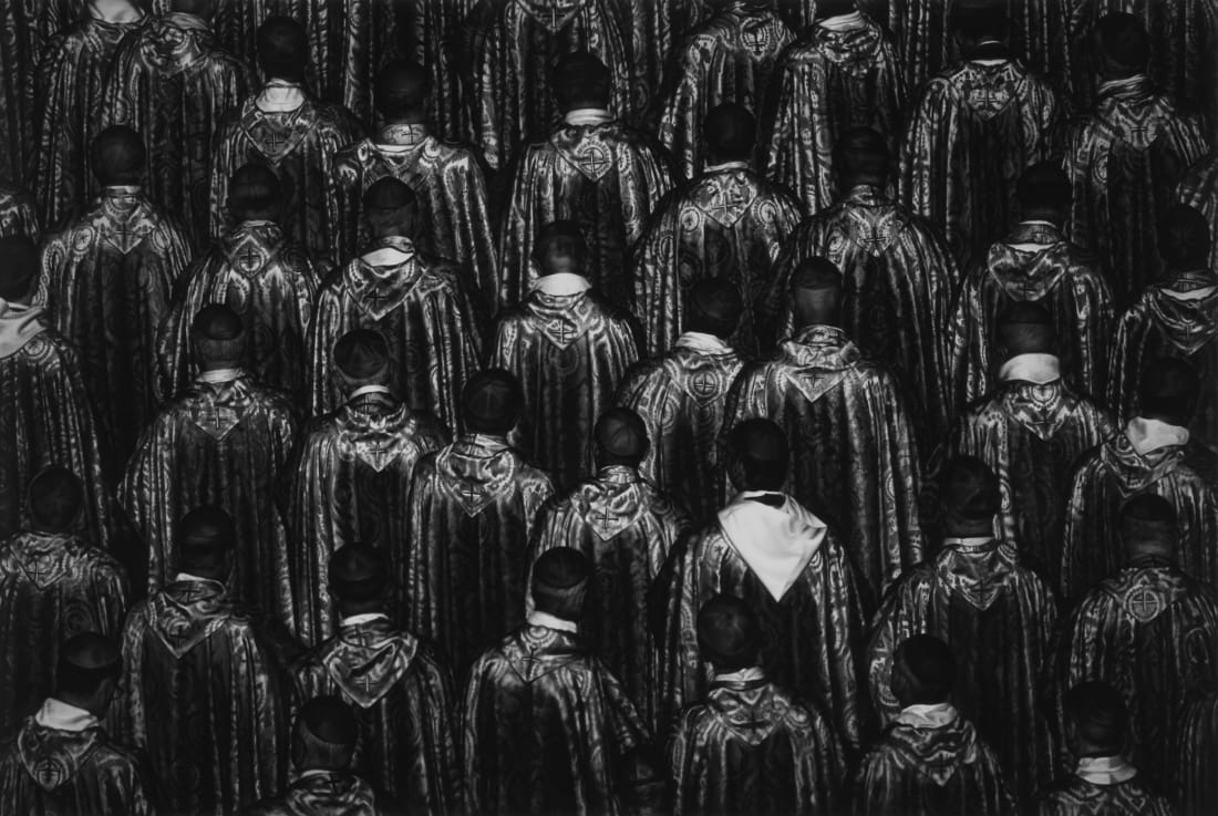 Robert Longo, Untitled (Vatican Bishops), 2016