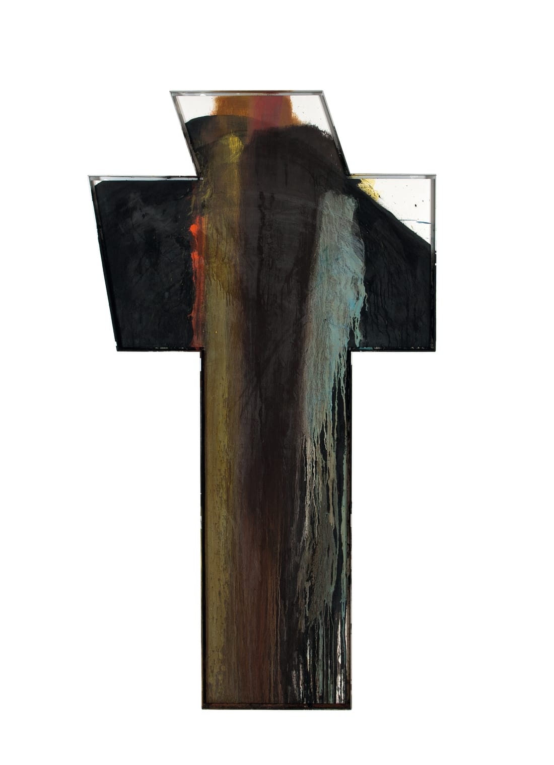 Arnulf Rainer, Schiefwinkelkreuz, 1990