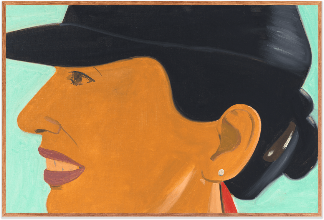 Alex Katz, Vivien with Black Cap 1 (Smile), 2021