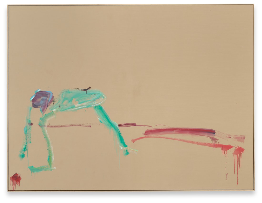 Atalanta und Hippomenes II (nach Guido Reni), 2023 Oil on paper on canvas 241.6 x 320.2 cm (102.76 x 95.67...