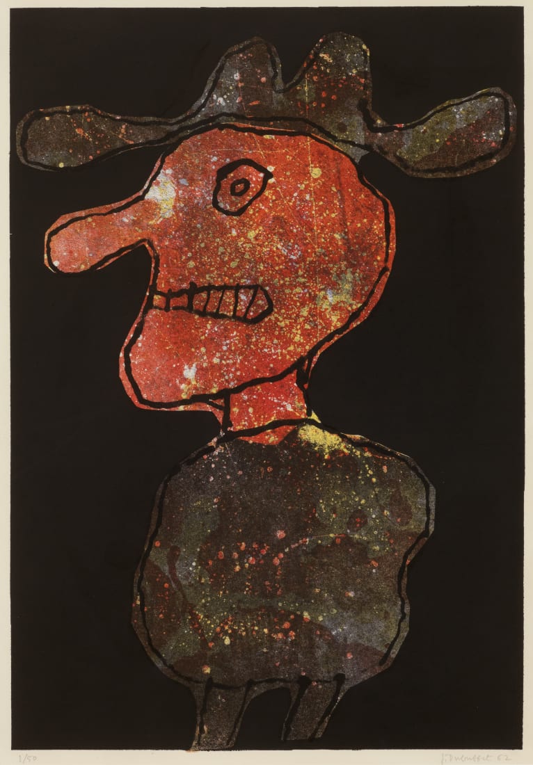 JEAN DUBUFFET original 1980 poster for his retrospective in Berlin