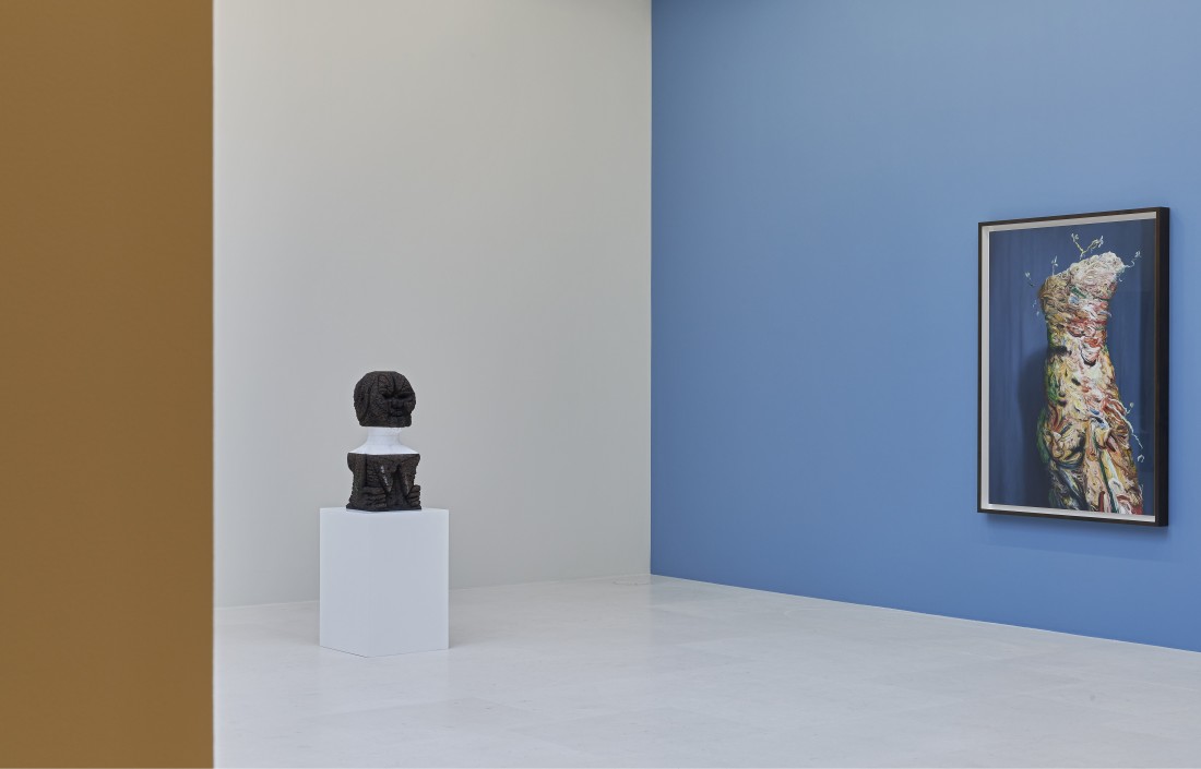 <p><span>© Huma Bhabha  © Glenn Brown</span></p><p><span>photo: Thomas Lannes. Courtesy Gagosian</span></p>