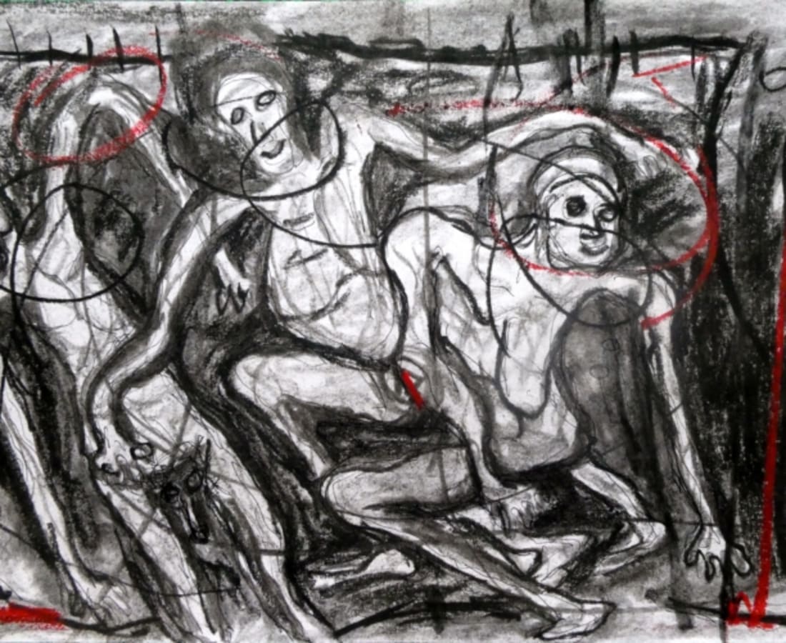 Rodrigue Obodjé, La baignade, 2019