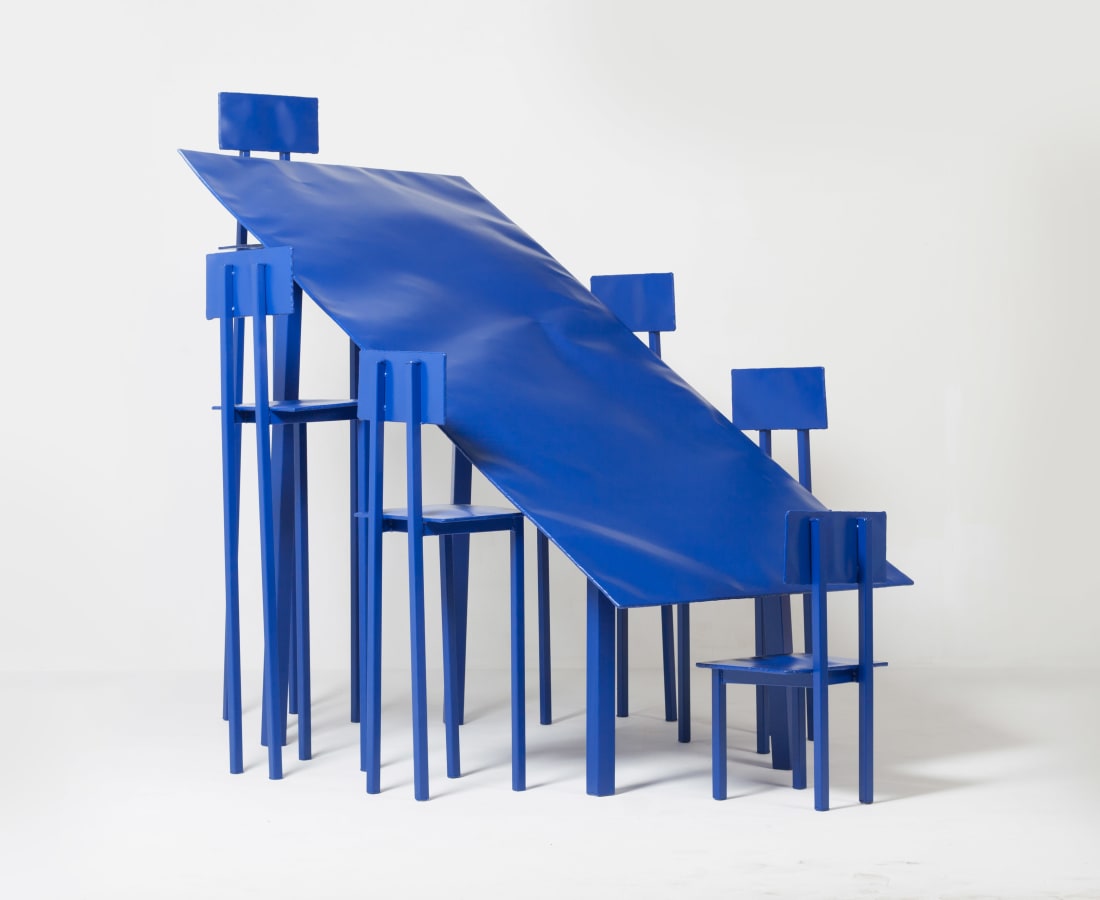 Bart Eysink Smeets, Blue table with chairs