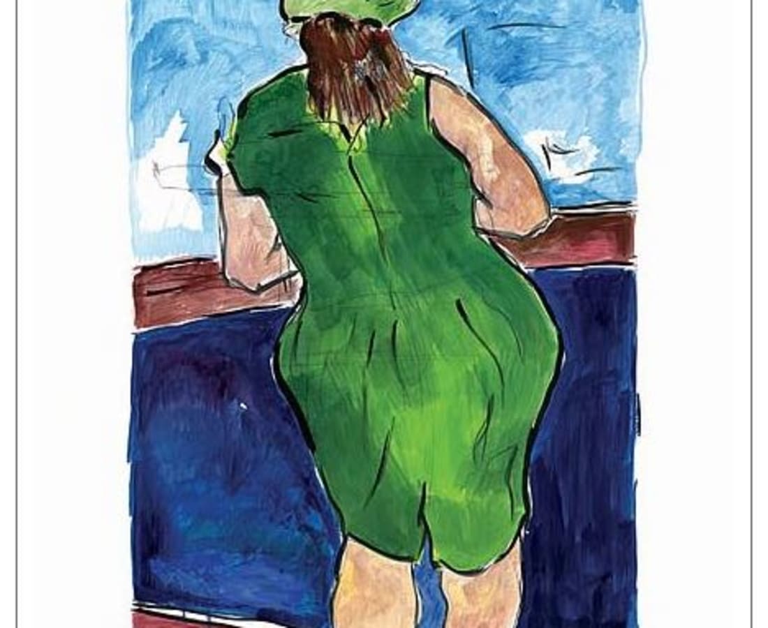 Bob Dylan, Woman In Red Lion Pub (green), 2008