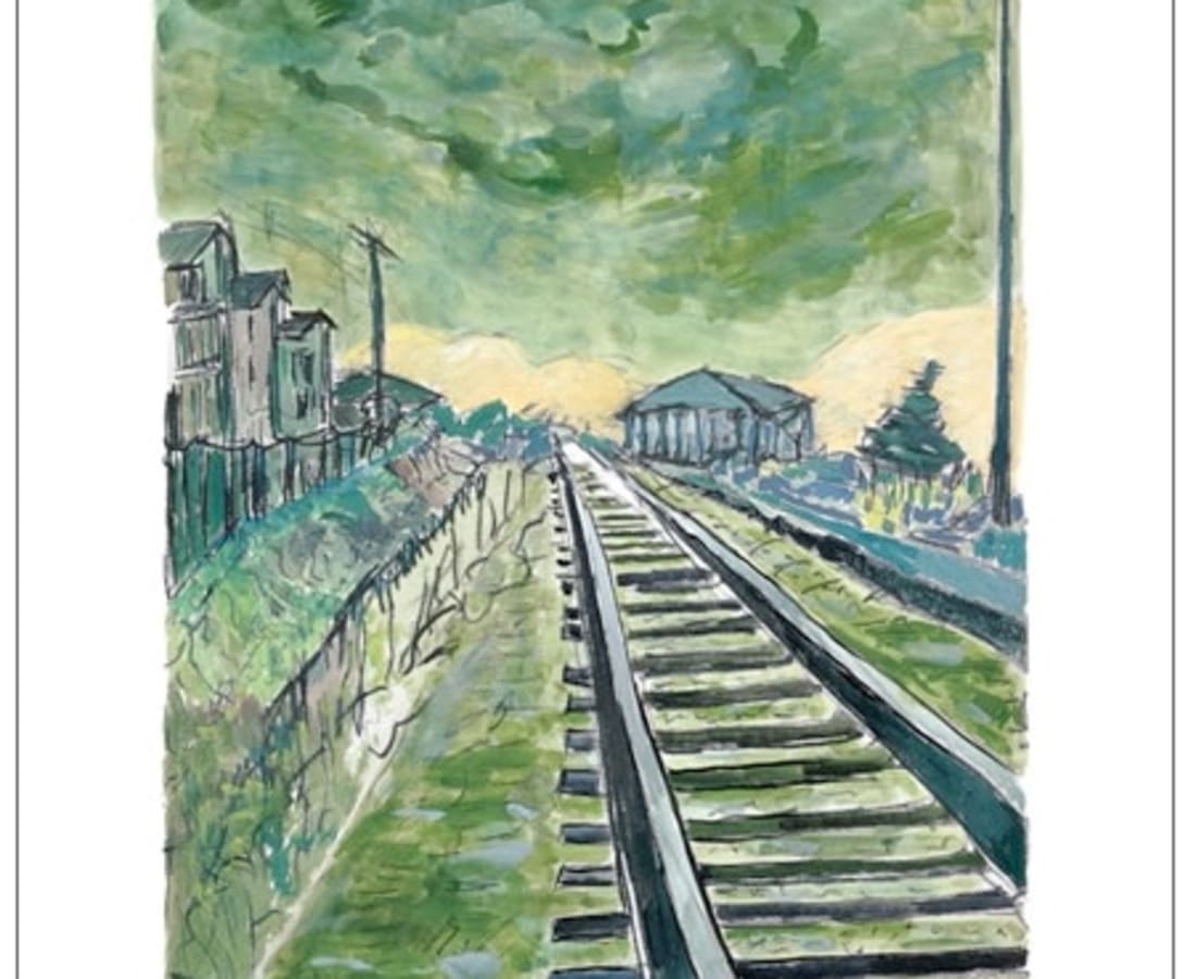 Bob Dylan, Train Tracks (green - medium format), 2012