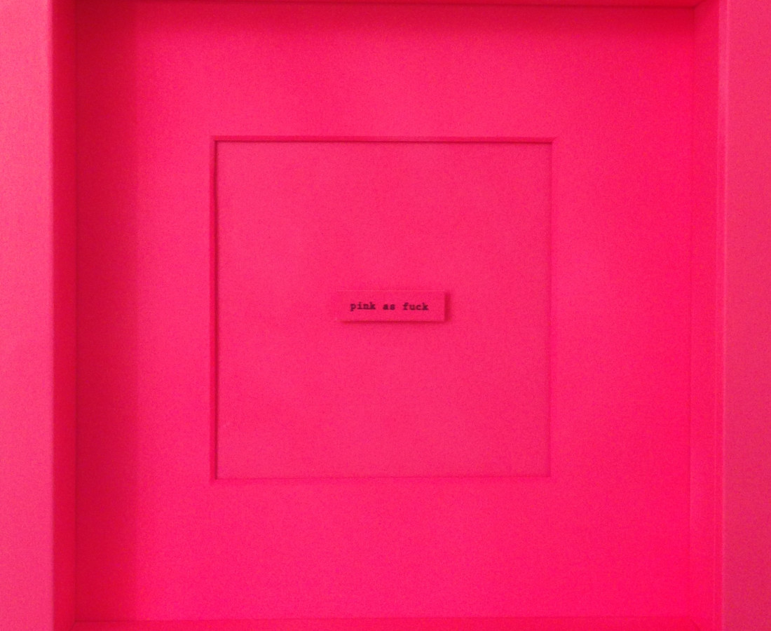 Rachel Stubbings Pink as fuck, 2019 Acrylic on wood 26 x 26 cm
