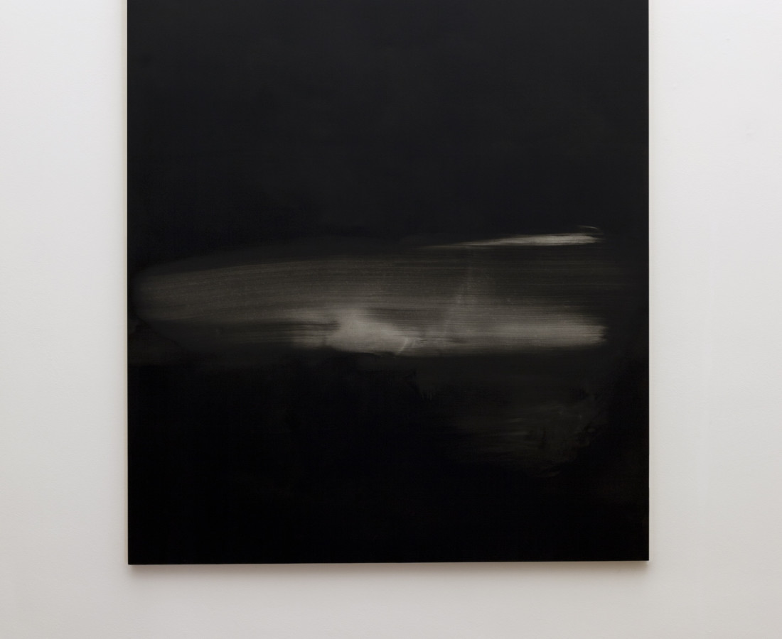 Mauro Vignando: Black painting, 2015, 190 x 150 cm, acrilico su supporto in legno,