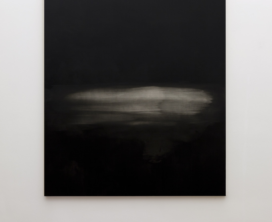 Mauro Vignando: Black painting, 2015, 190 x 150 cm, acrilico su supporto in legno